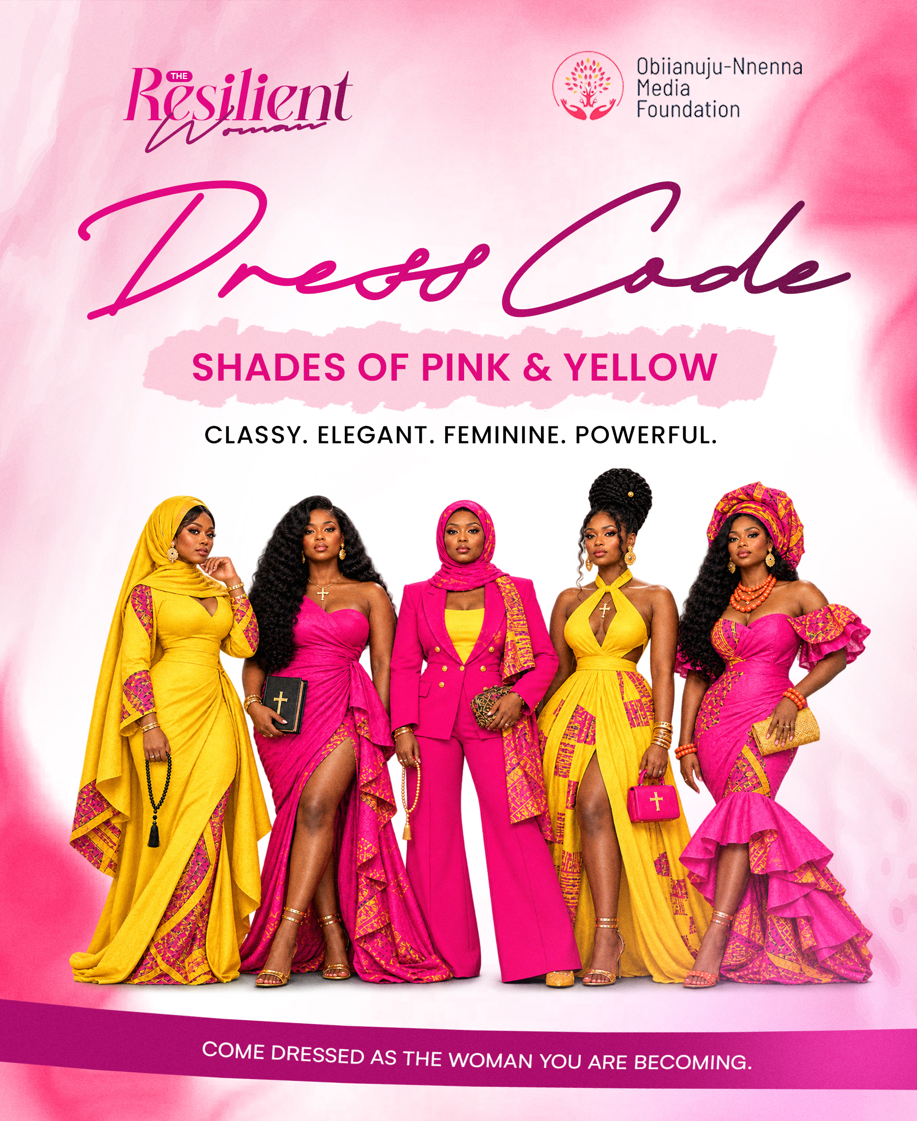 The Resilient Woman Conference 2026 dress code: shades of pink and yellow