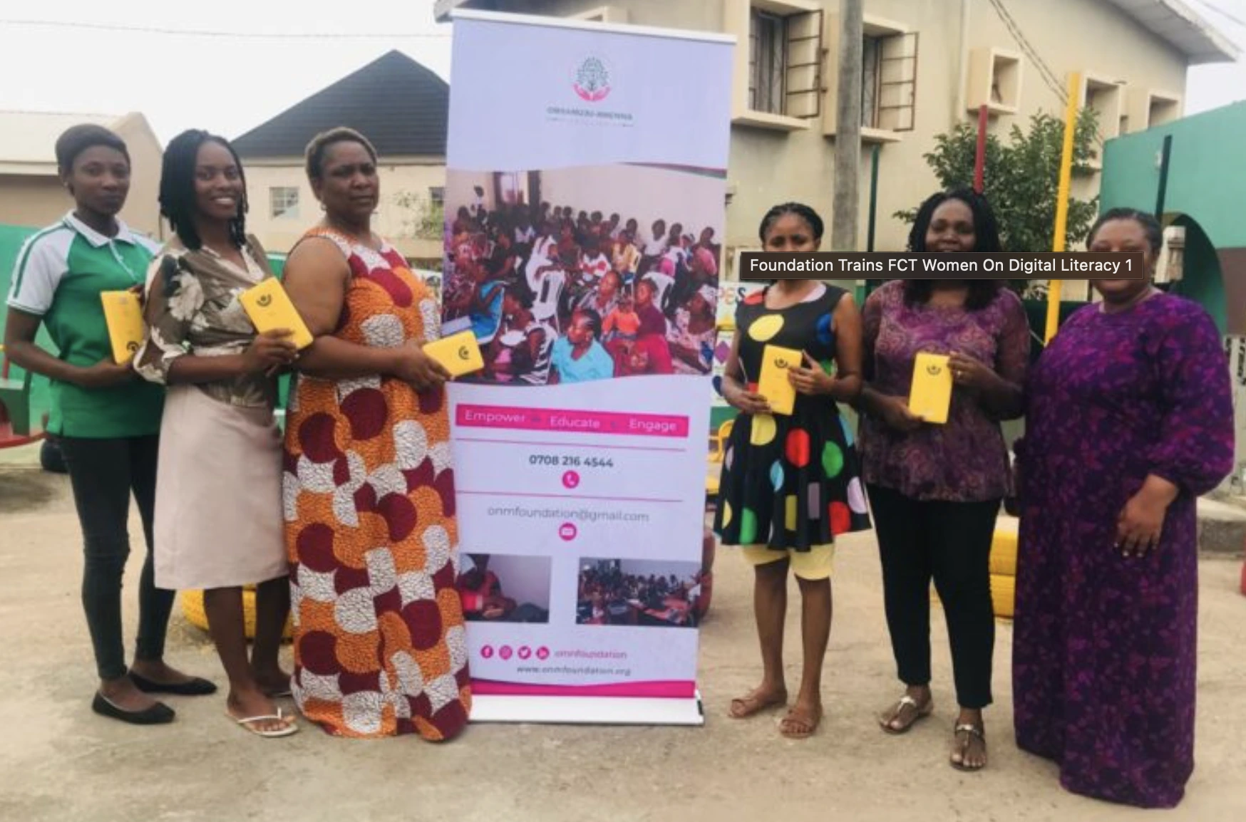 Women in an FCT digital literacy training session